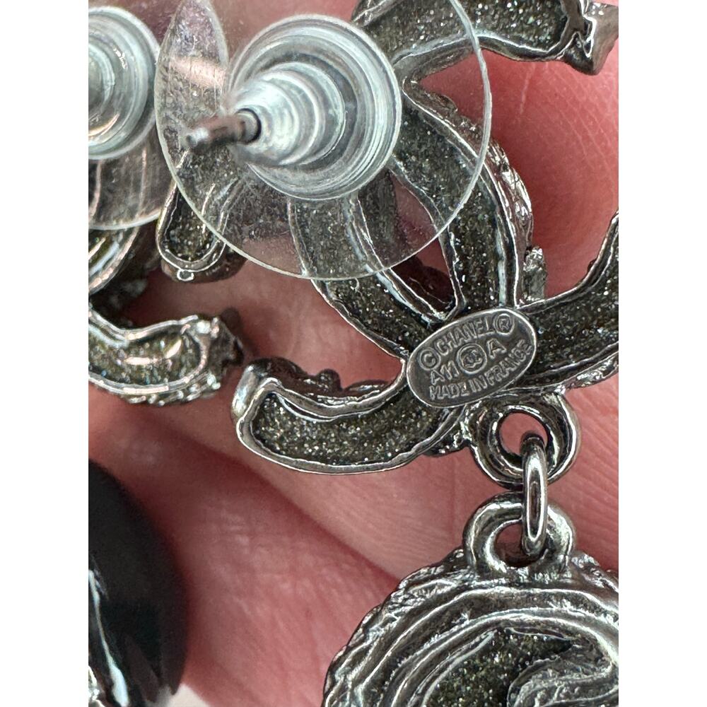 Chanel Vintage CC Logo Drop Earrings (2010A Collection) - Picture 5 of 6